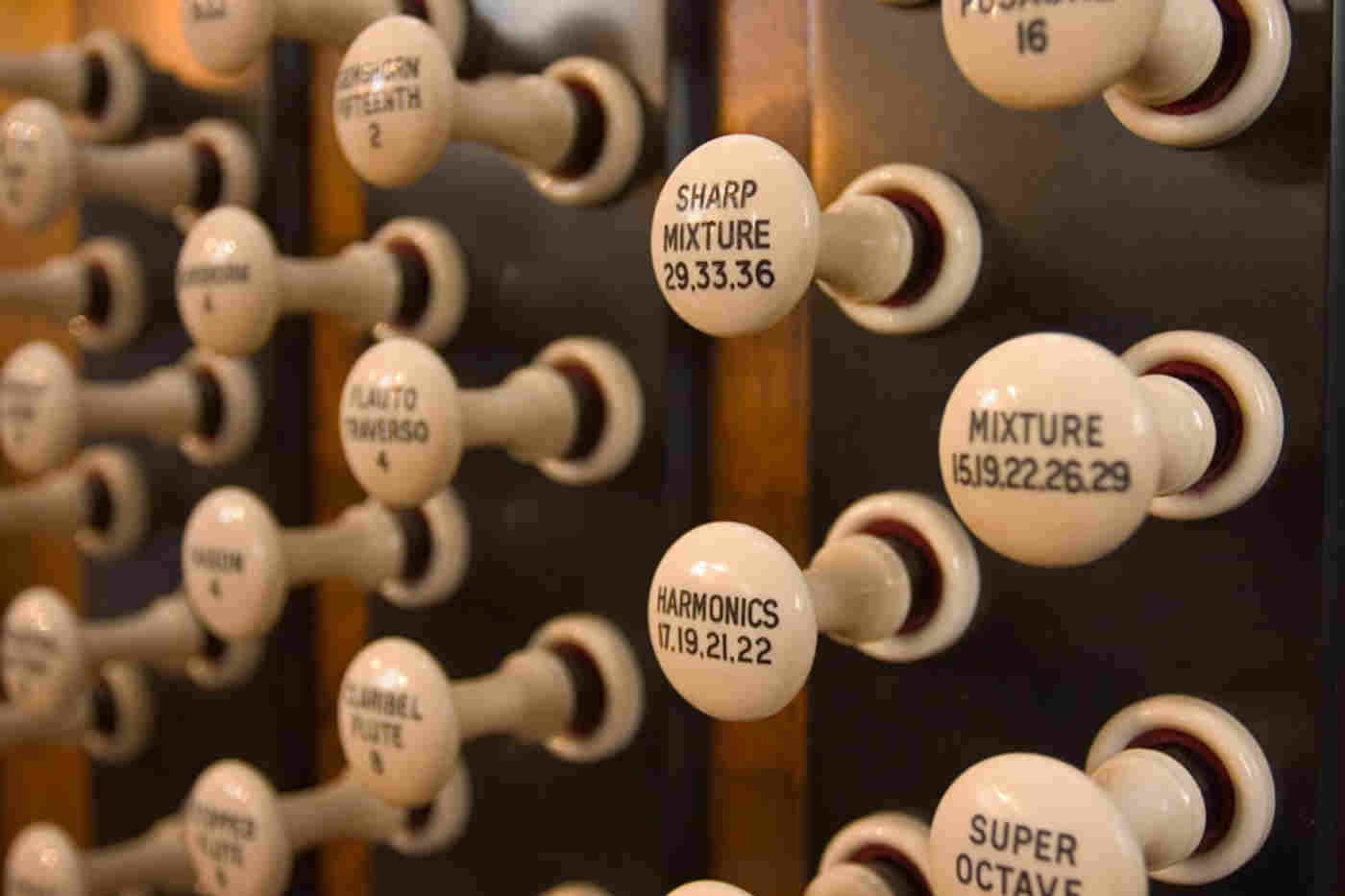 Organ stops on Westminster Abbey's Harrison & Harrison organ