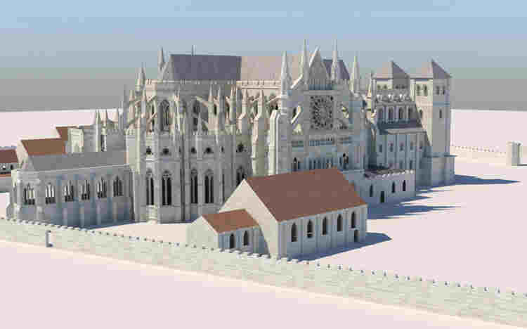 Computer reconstruction of Westminster Abbey during the time of Henry III