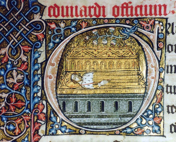 The tomb of St Edward the Confessor, from the 14th-century Litlyngton Missal
