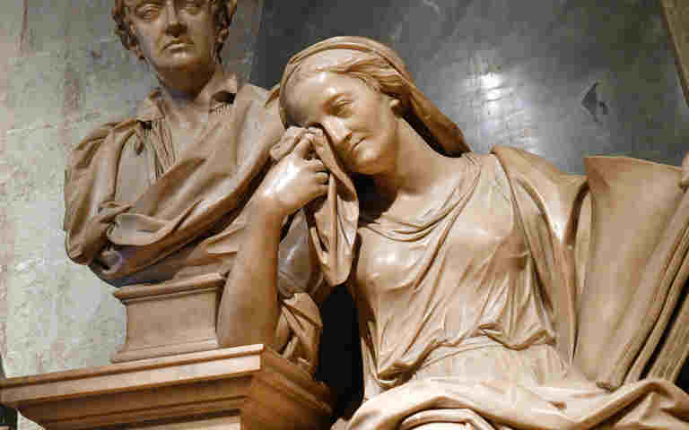 Photograph of Nicholas Rowe memorial in Westminster Abbey