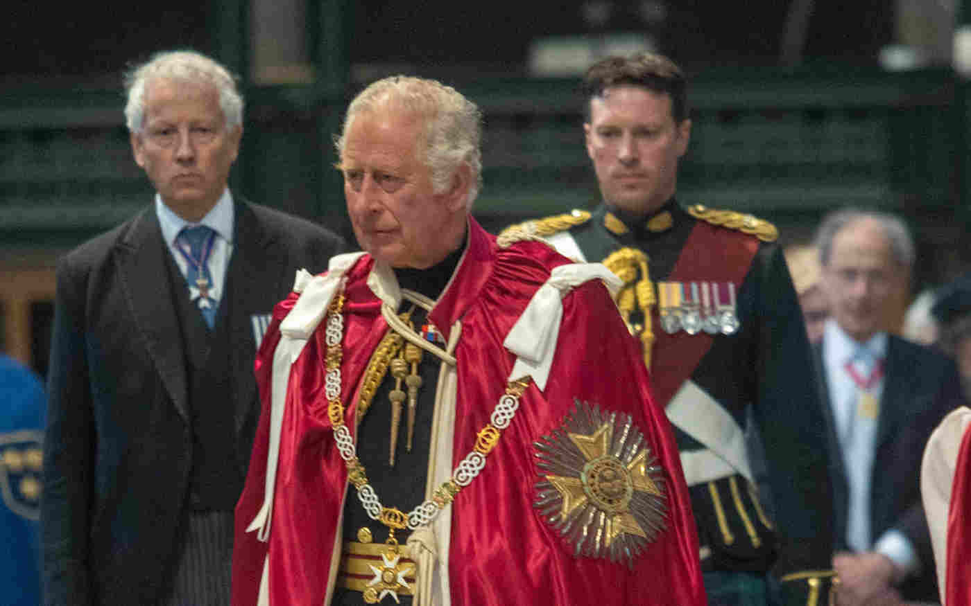 HRH Prince Charles in a red cope
