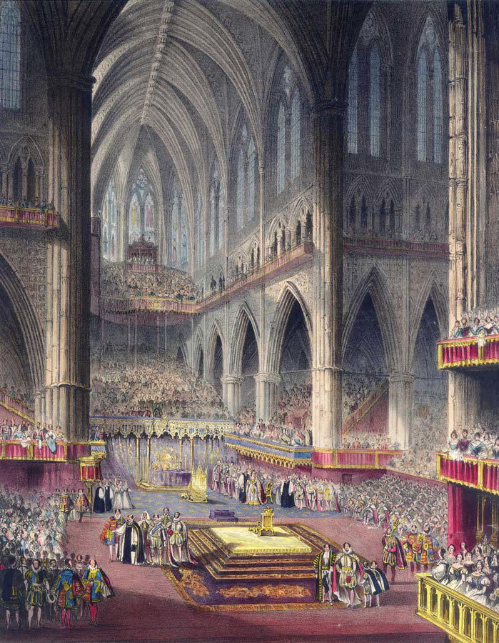 Westminster Abbey during the coronation of Queen Victoria