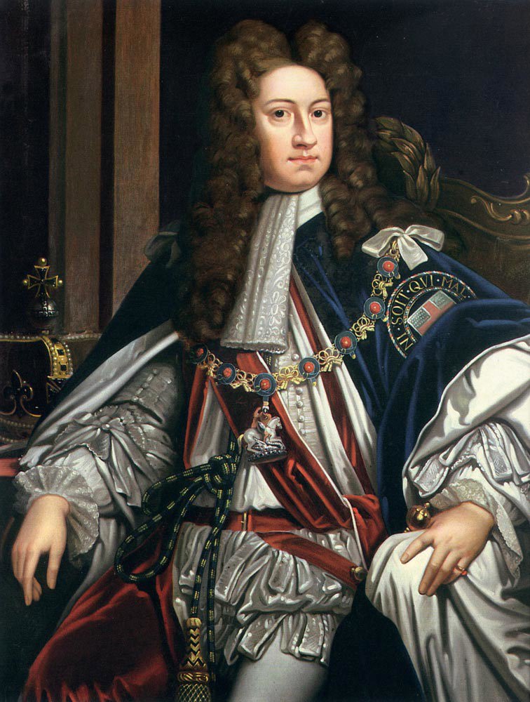Painting of George I wearing imperial robes