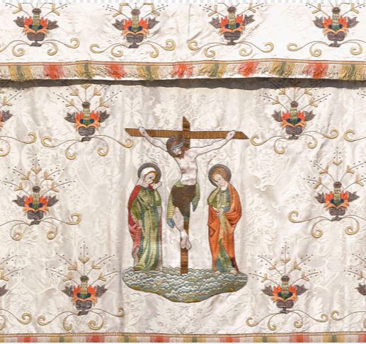 A frontal featuring the crucifixion of Jesus Christ