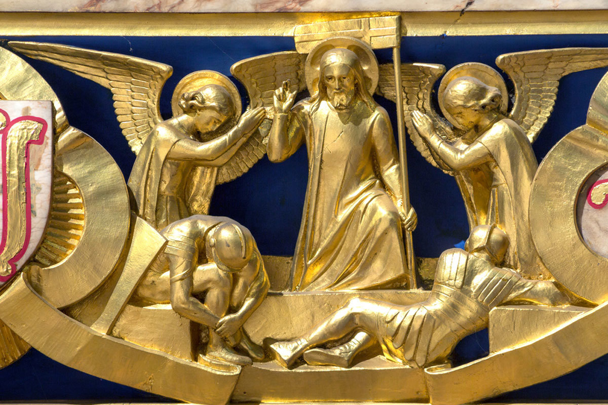 Depiction of the Resurrection of Jesus on the High Altar at Westminster Abbey