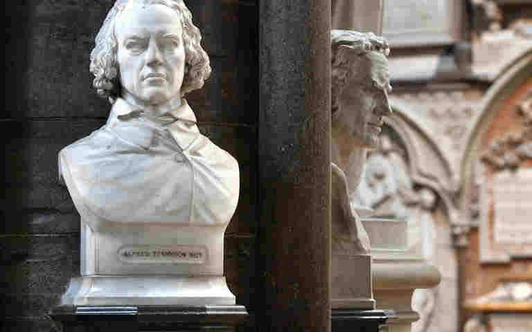 Photograph of Alfred, Lord Tennyson memorial in Westminster Abbey
