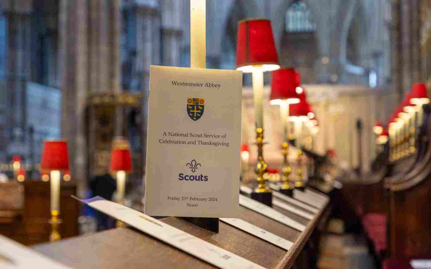 Scouts service 2024, Order of service in quire stalls