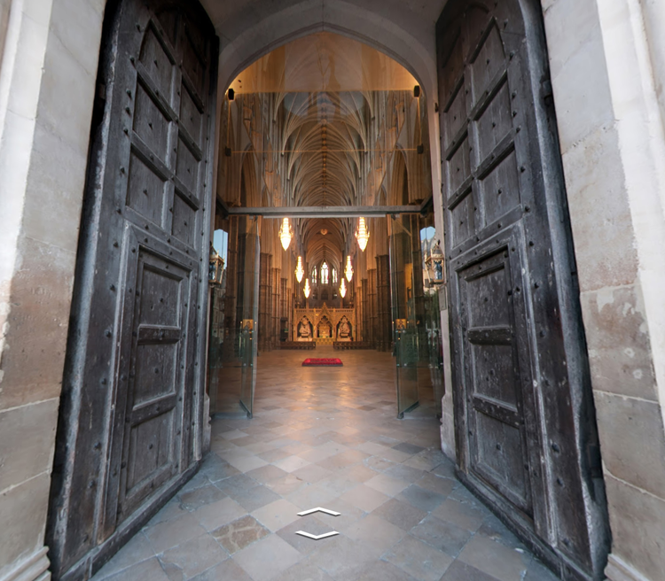 Discover inside of Westminster Abbey using one of five virtual tours, via the Great West Door