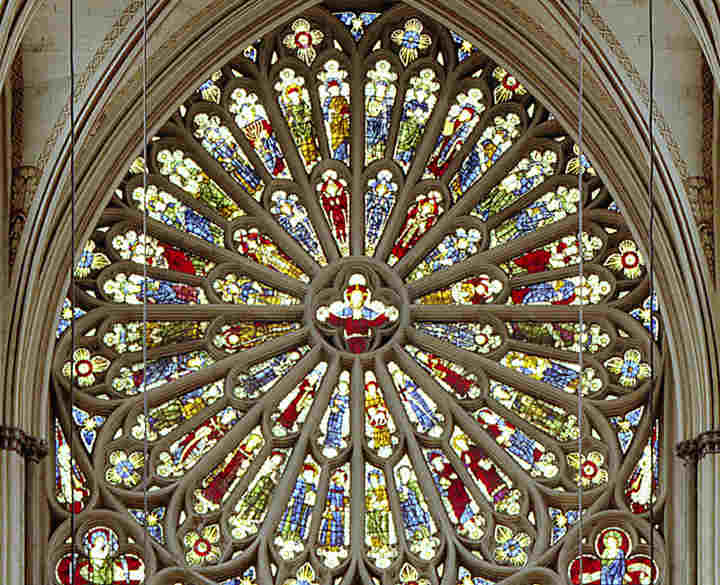 Photograph of rose window in the South Transept in Westminster Abbey