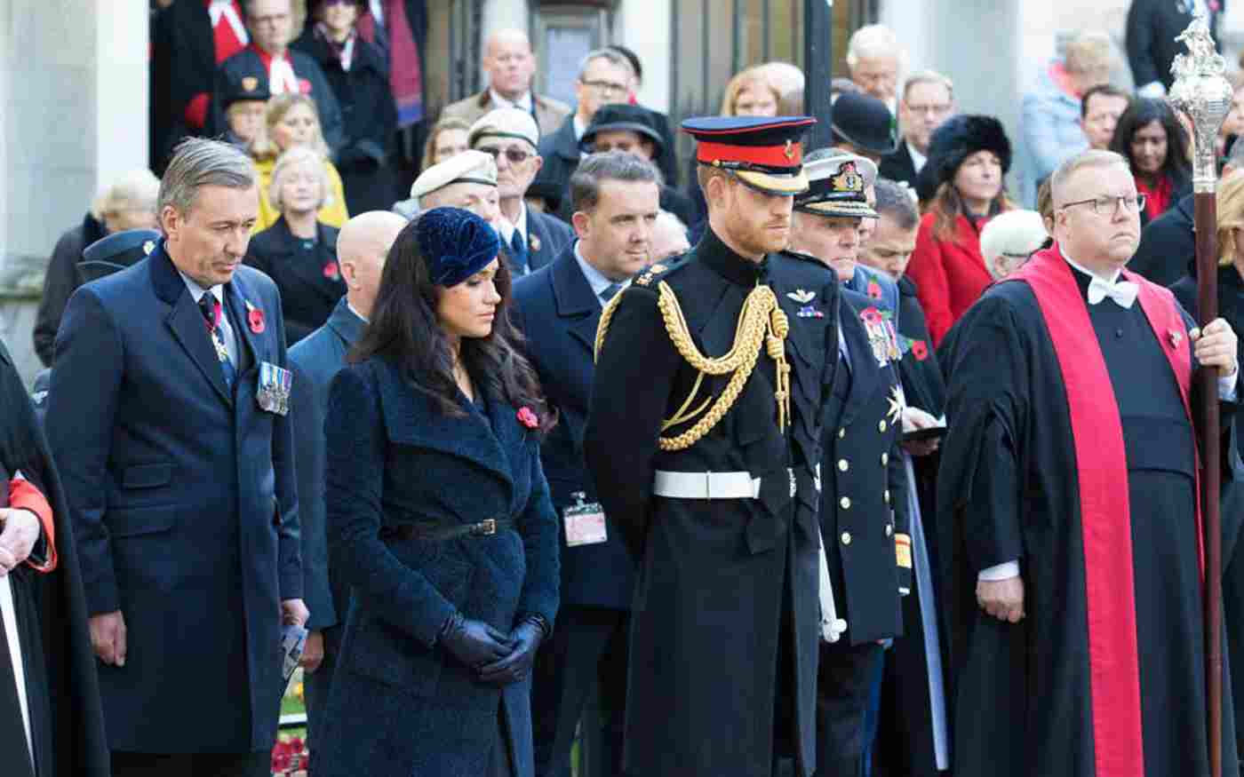 Members of the Royal Family honour war dead