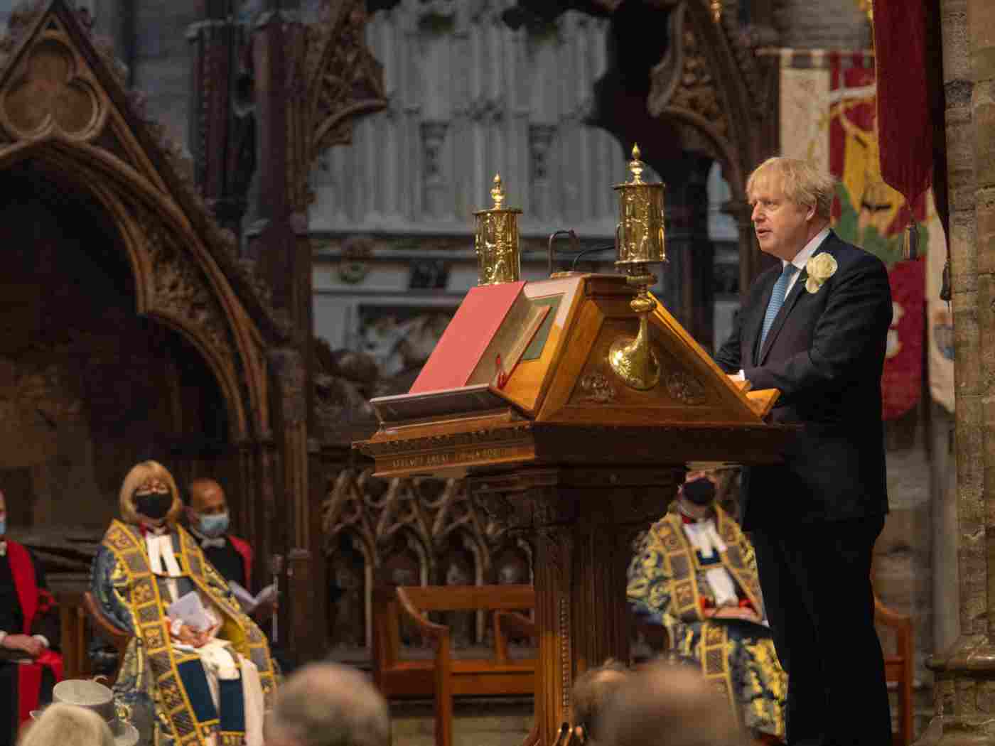The Prime Minister reads from Matthew 25