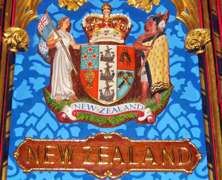 Photograph of New Zealand plaque in Westminster Abbey