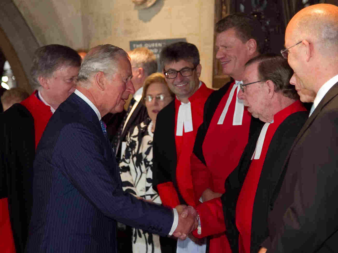 Prince Charles meets some of those who worked on the Galleries