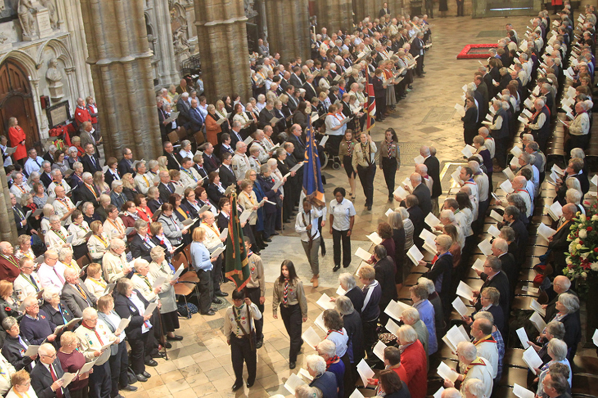 Scouts and Guides celebrate at service