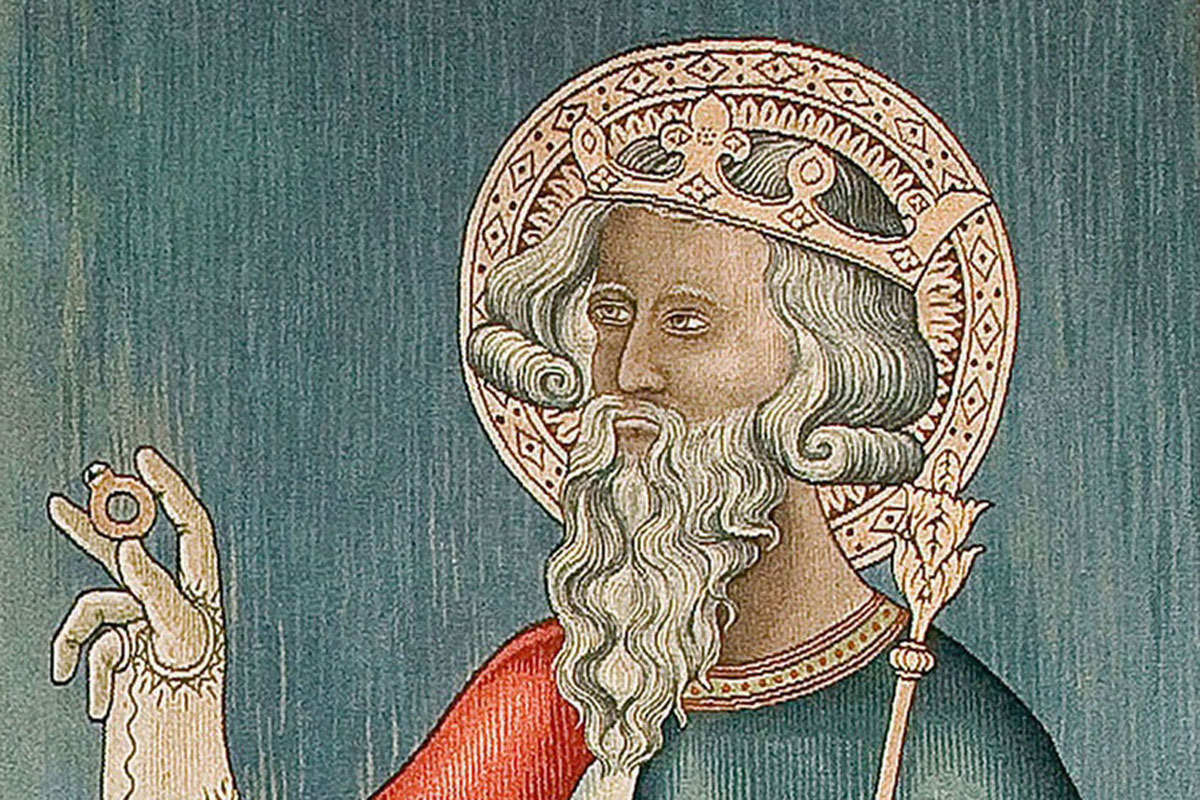 Tapestry depicting St Edward the Confessor