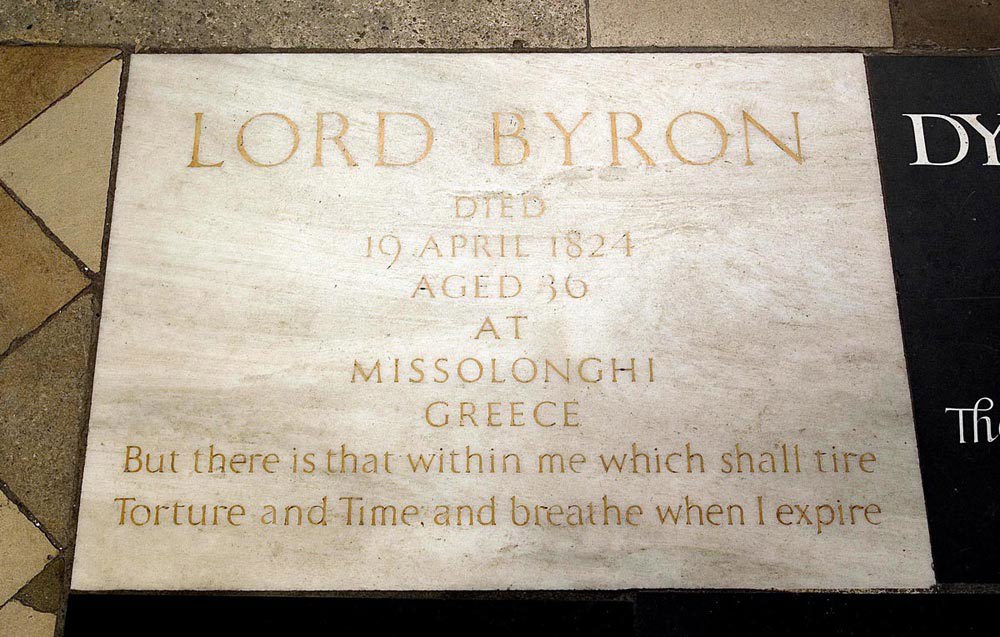 Lord Byron | Westminster Abbey